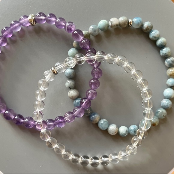 Hand Crafted Jewelry - Trio Of Spiritual Energy Handcrafted Bead Bracelets
